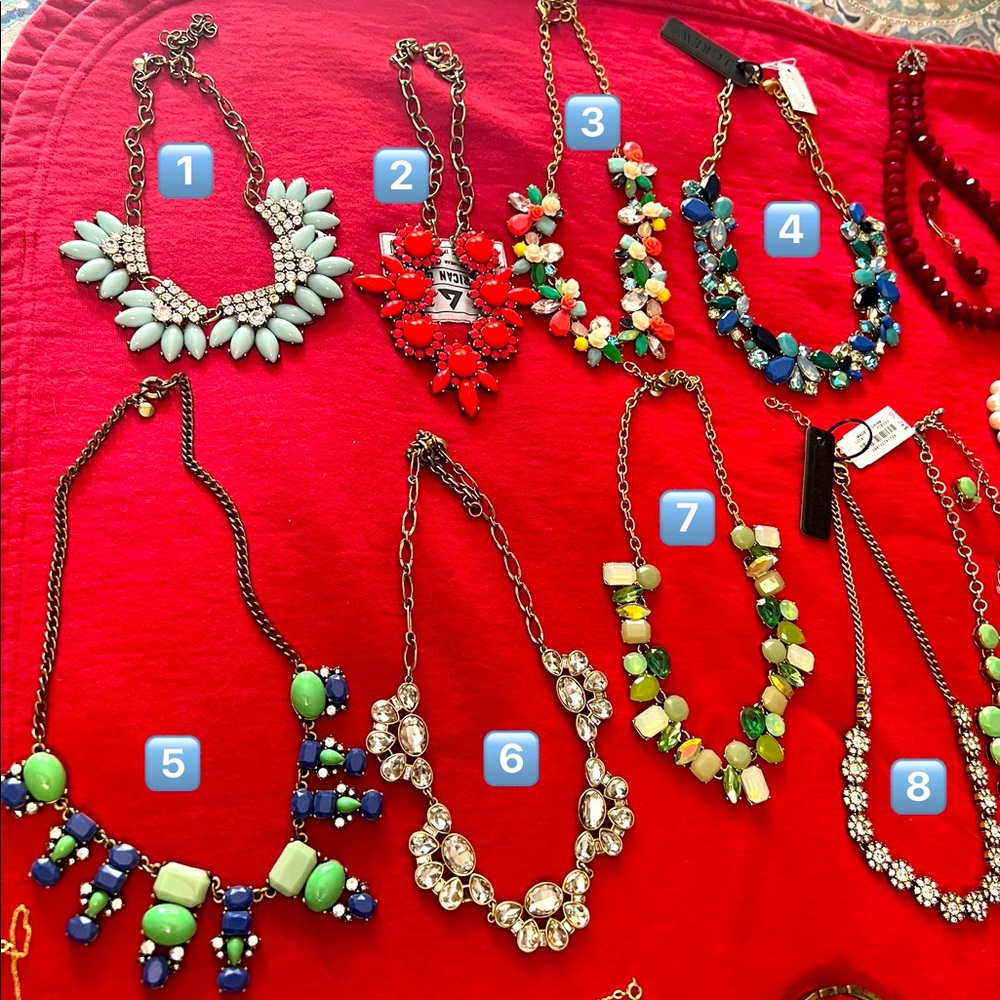 J Crew Beaded Multi Color Necklaces